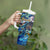 Bermuda Tumbler With Handle Sea Turtle Tropical Pattern - Wonder Print Shop