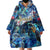 Bermuda Wearable Blanket Hoodie Sea Turtle Tropical Pattern - Wonder Print Shop