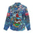 Bermuda Women Casual Shirt Sea Turtle Tropical Pattern - Wonder Print Shop