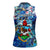 Bermuda Women Sleeveless Polo Shirt Sea Turtle Tropical Pattern - Wonder Print Shop