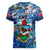 Bermuda Women V-Neck T-Shirt Sea Turtle Tropical Pattern - Wonder Print Shop