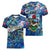 Bermuda Women V-Neck T-Shirt Sea Turtle Tropical Pattern - Wonder Print Shop