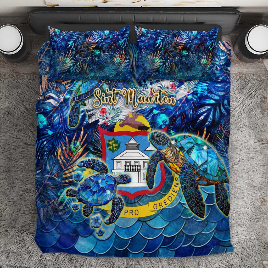 Sint Maarten Bedding Set Sea Turtle Tropical Pattern