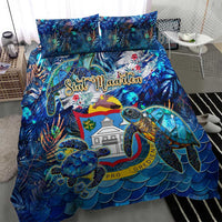 Sint Maarten Bedding Set Sea Turtle Tropical Pattern