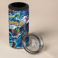 Sint Maarten 4 in 1 Can Cooler Tumbler Sea Turtle Tropical Pattern