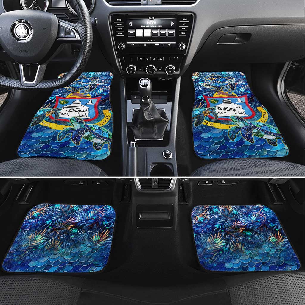 Sint Maarten Car Mats Sea Turtle Tropical Pattern