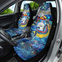 Sint Maarten Car Seat Cover Sea Turtle Tropical Pattern