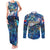 Sint Maarten Couples Matching Tank Maxi Dress and Long Sleeve Button Shirt Sea Turtle Tropical Pattern