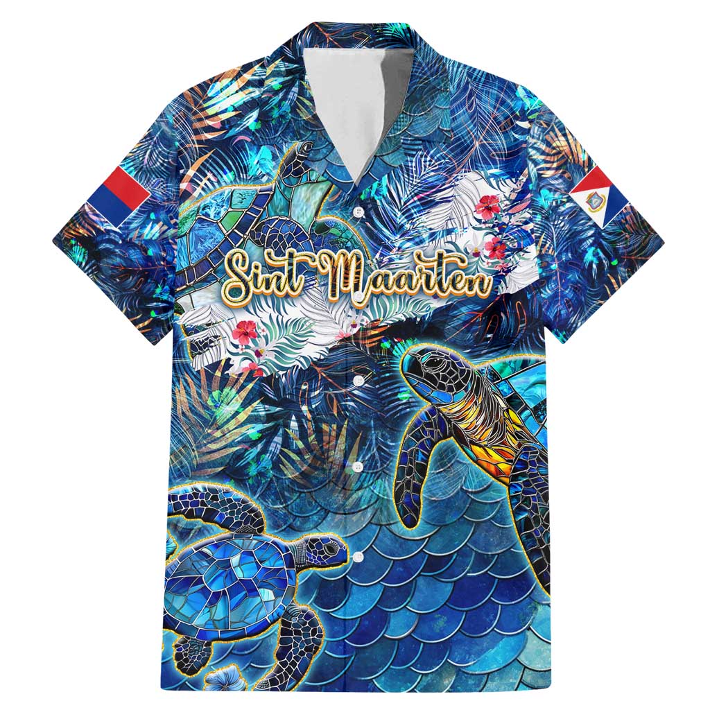Sint Maarten Family Matching Mermaid Dress and Hawaiian Shirt Sea Turtle Tropical Pattern