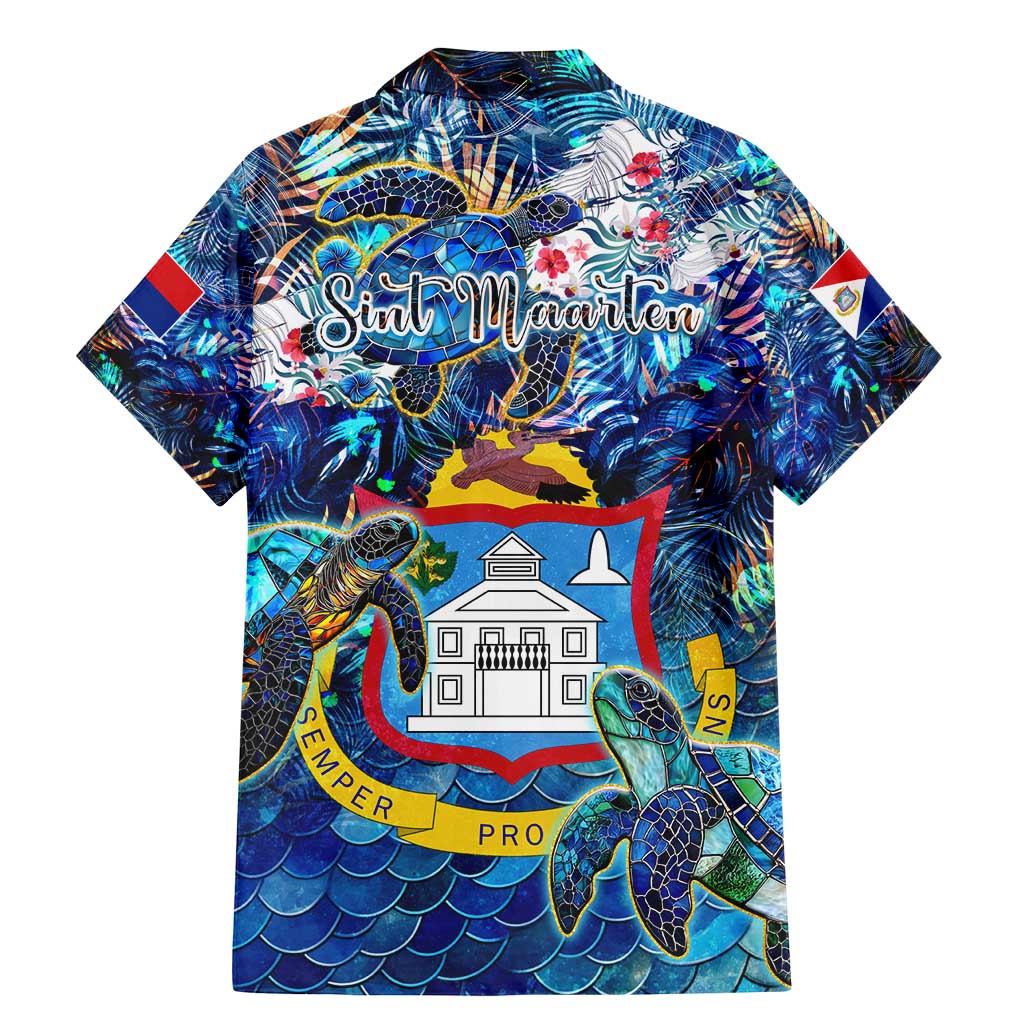 Sint Maarten Family Matching Mermaid Dress and Hawaiian Shirt Sea Turtle Tropical Pattern