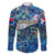 Sint Maarten Family Matching Mermaid Dress and Hawaiian Shirt Sea Turtle Tropical Pattern