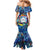 Sint Maarten Family Matching Mermaid Dress and Hawaiian Shirt Sea Turtle Tropical Pattern
