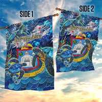 Sint Maarten Garden Flag Sea Turtle Tropical Pattern - Wonder Print Shop