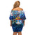Sint Maarten Off Shoulder Short Dress Sea Turtle Tropical Pattern - Wonder Print Shop