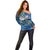 Sint Maarten Off Shoulder Sweater Sea Turtle Tropical Pattern - Wonder Print Shop