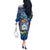 Sint Maarten Off The Shoulder Long Sleeve Dress Sea Turtle Tropical Pattern - Wonder Print Shop