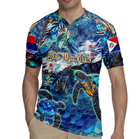 Sint Maarten Rugby Jersey Sea Turtle Tropical Pattern - Wonder Print Shop