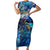 Sint Maarten Short Sleeve Bodycon Dress Sea Turtle Tropical Pattern - Wonder Print Shop