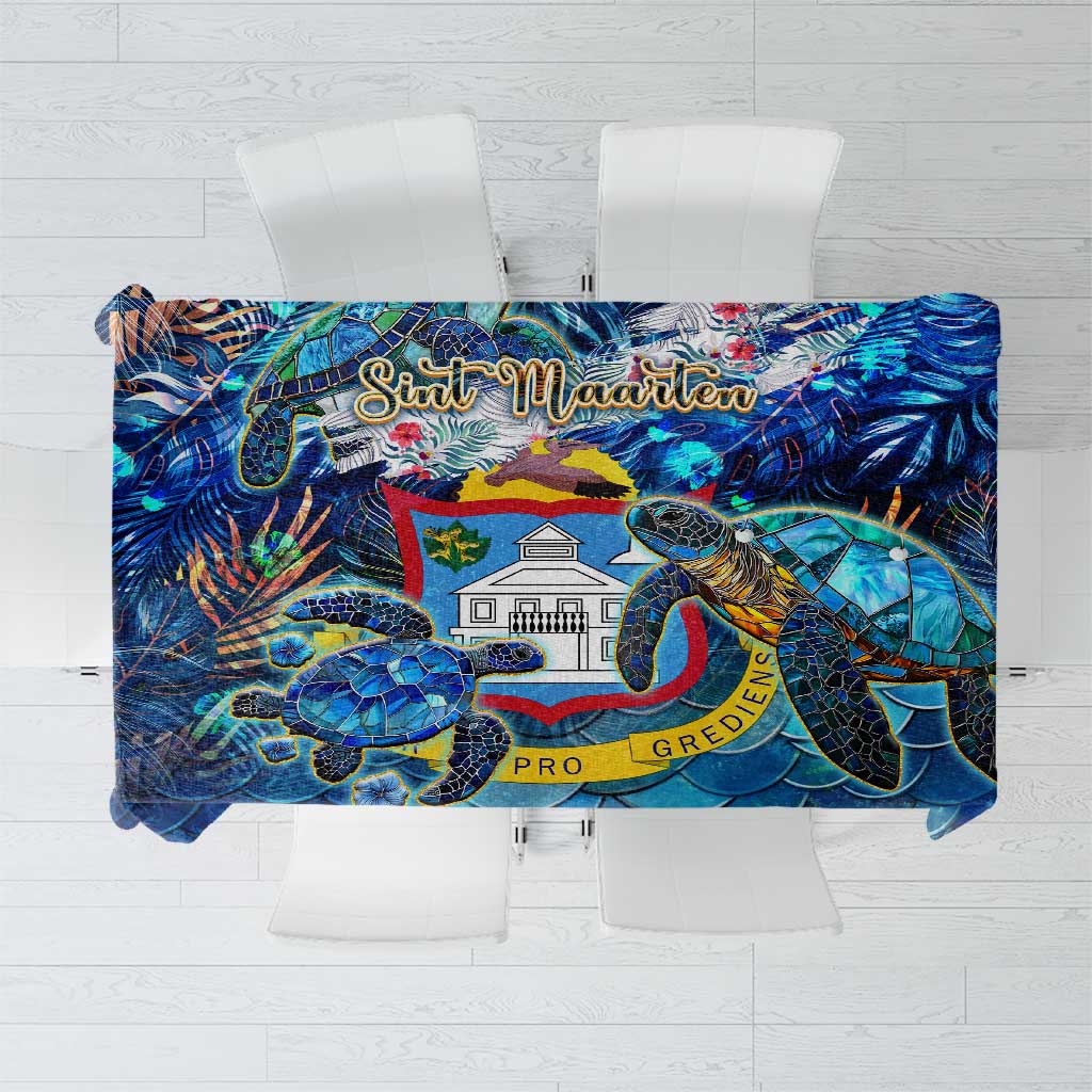 Sint Maarten Tablecloth Sea Turtle Tropical Pattern - Wonder Print Shop