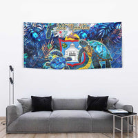 Sint Maarten Tapestry Sea Turtle Tropical Pattern - Wonder Print Shop