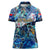 Sint Maarten Women Polo Shirt Sea Turtle Tropical Pattern - Wonder Print Shop