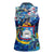 Sint Maarten Women Sleeveless Polo Shirt Sea Turtle Tropical Pattern - Wonder Print Shop