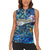 Sint Maarten Women Sleeveless Polo Shirt Sea Turtle Tropical Pattern - Wonder Print Shop