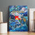 Sint Eustatius Canvas Wall Art Sea Turtle Tropical Pattern
