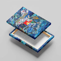 Sint Eustatius Canvas Wall Art Sea Turtle Tropical Pattern