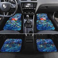 Sint Eustatius Car Mats Sea Turtle Tropical Pattern