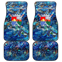 Sint Eustatius Car Mats Sea Turtle Tropical Pattern