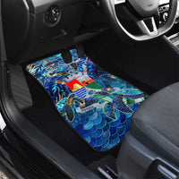 Sint Eustatius Car Mats Sea Turtle Tropical Pattern