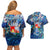 Sint Eustatius Couples Matching Off Shoulder Short Dress and Hawaiian Shirt Sea Turtle Tropical Pattern