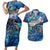Sint Eustatius Couples Matching Short Sleeve Bodycon Dress and Hawaiian Shirt Sea Turtle Tropical Pattern