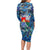 Sint Eustatius Family Matching Long Sleeve Bodycon Dress and Hawaiian Shirt Sea Turtle Tropical Pattern