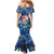 Sint Eustatius Family Matching Mermaid Dress and Hawaiian Shirt Sea Turtle Tropical Pattern