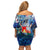 Sint Eustatius Family Matching Off Shoulder Short Dress and Hawaiian Shirt Sea Turtle Tropical Pattern - Wonder Print Shop