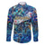 Sint Eustatius Family Matching Puletasi and Hawaiian Shirt Sea Turtle Tropical Pattern