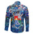 Sint Eustatius Family Matching Short Sleeve Bodycon Dress and Hawaiian Shirt Sea Turtle Tropical Pattern - Wonder Print Shop