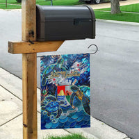 Sint Eustatius Garden Flag Sea Turtle Tropical Pattern - Wonder Print Shop