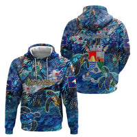 Sint Eustatius Hoodie Sea Turtle Tropical Pattern - Wonder Print Shop