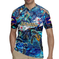 Sint Eustatius Rugby Jersey Sea Turtle Tropical Pattern - Wonder Print Shop