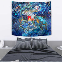 Sint Eustatius Tapestry Sea Turtle Tropical Pattern - Wonder Print Shop