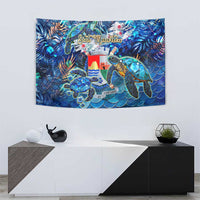 Sint Eustatius Tapestry Sea Turtle Tropical Pattern - Wonder Print Shop