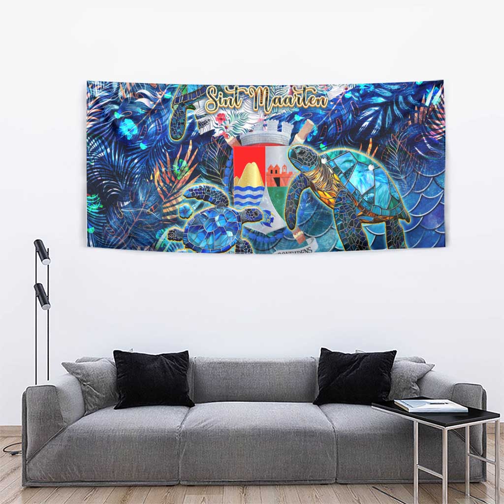 Sint Eustatius Tapestry Sea Turtle Tropical Pattern - Wonder Print Shop