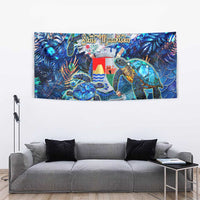 Sint Eustatius Tapestry Sea Turtle Tropical Pattern - Wonder Print Shop