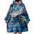 Sint Eustatius Wearable Blanket Hoodie Sea Turtle Tropical Pattern - Wonder Print Shop