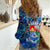Sint Eustatius Women Casual Shirt Sea Turtle Tropical Pattern - Wonder Print Shop