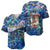 Saint Martin Baseball Jersey Sea Turtle Tropical Pattern