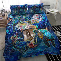 Saint Martin Bedding Set Sea Turtle Tropical Pattern